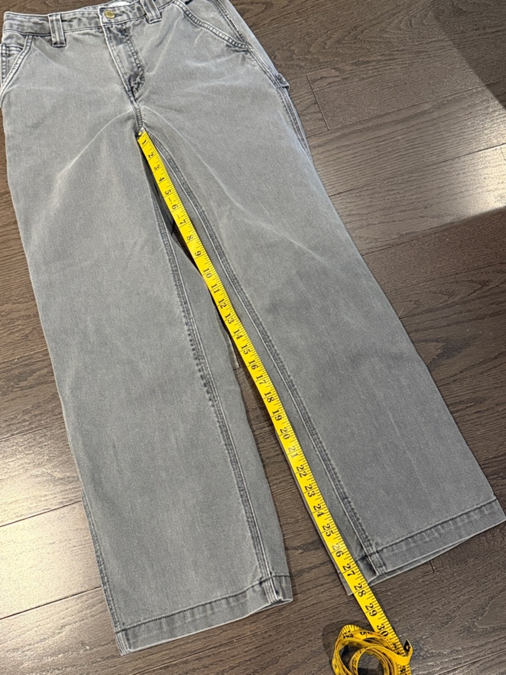 TNA faded black denim wide leg jeans size 0 - Picture 4 of 5
